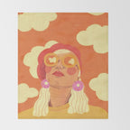 Orange sky Throw Blanket Gallery Image 2