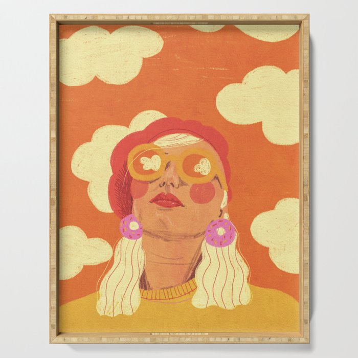 Orange sky Serving Tray Gallery Image 1