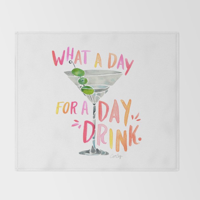Day Drink â Melon Throw Blanket Gallery Image 2