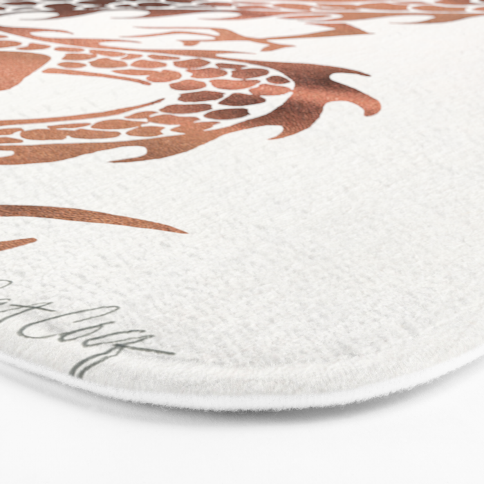 Chinese Dragon - Rose Gold Palette Bath Mat Gallery Image 3