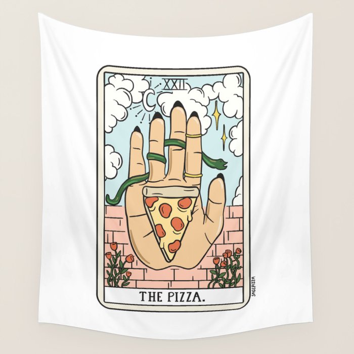 PIZZA READING (LIGHT) Wall Tapestry Gallery Image 1