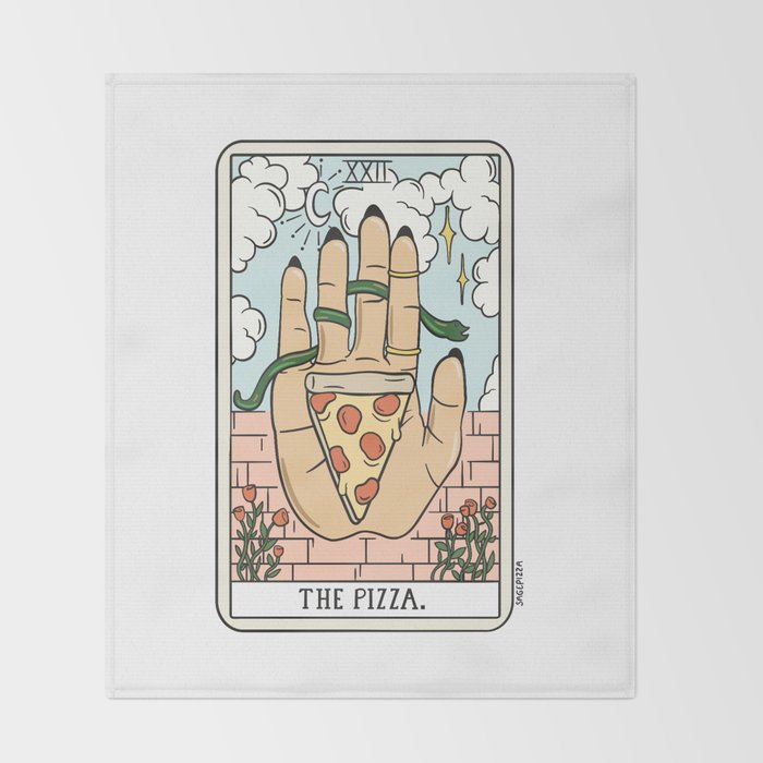 PIZZA READING (LIGHT) Throw Blanket Gallery Image 2