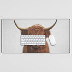 Highland Cow - Colorful Desk Mat Gallery Image 1