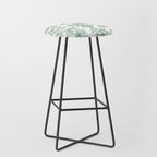 Toile de Jouy Vintage French Exotic Jungle Forest Green & White Stool Gallery Image 1