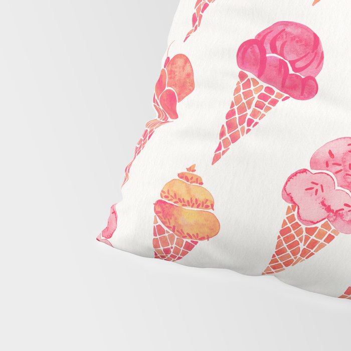 Ice Cream Cones - Pink & Peach Palette Pillow Sham Gallery Image 4