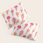 Ice Cream Cones - Pink & Peach Palette Pillow Sham Gallery Image 3