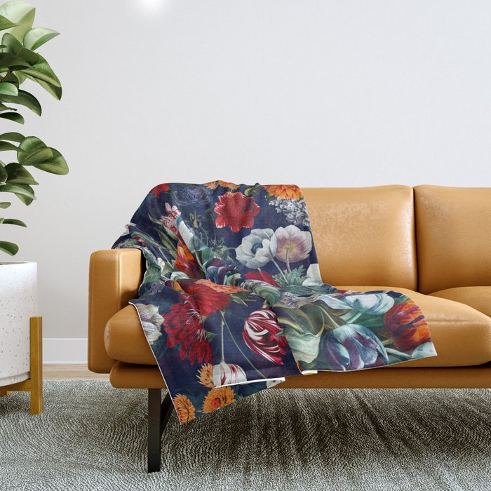 Night Garden XXXV Throw Blanket Gallery Image 1