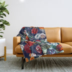 Night Garden XXXV Throw Blanket Gallery Image 1
