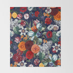 Night Garden XXXV Throw Blanket Gallery Image 2