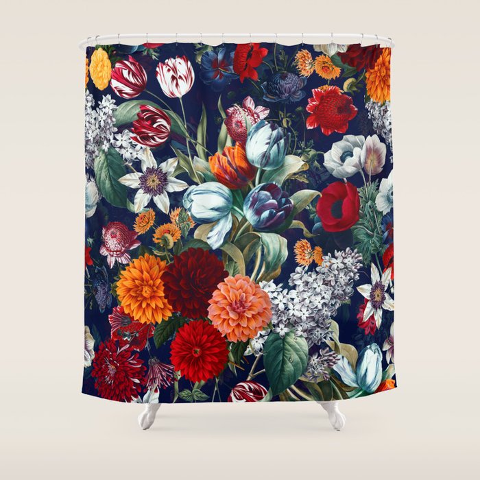 Night Garden XXXV Shower Curtain Gallery Image 1