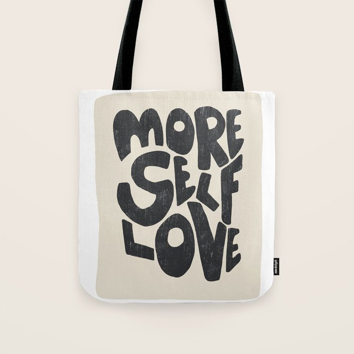 More Self Love | Black Tote Bag Gallery Image 1