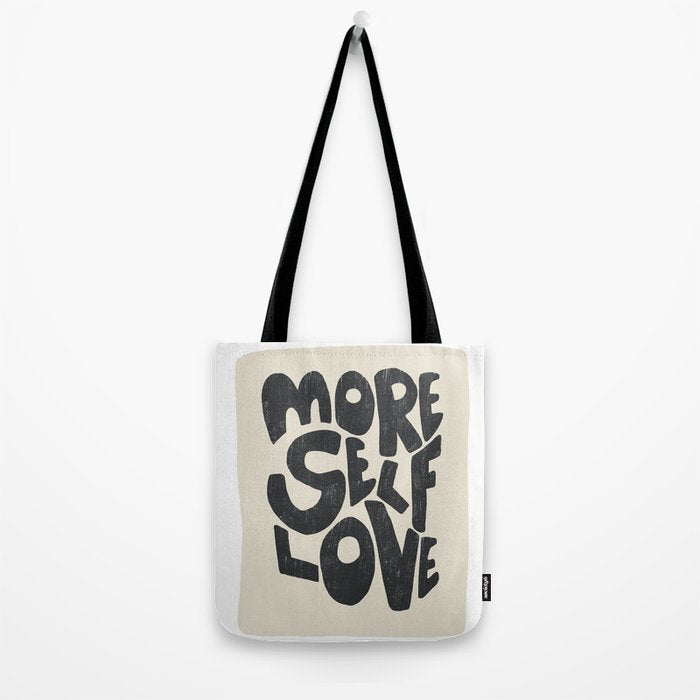 More Self Love | Black Tote Bag Gallery Image 2