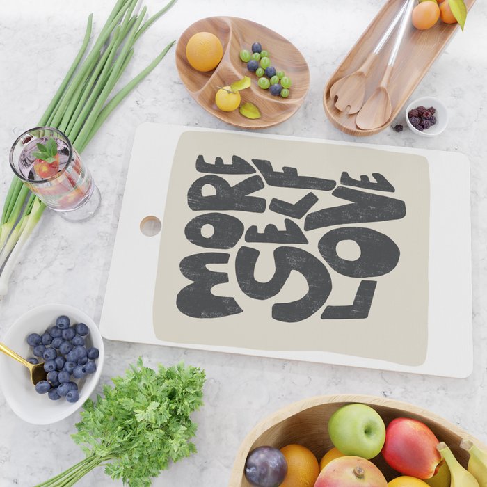 More Self Love | Black Cutting Board Gallery Image 2