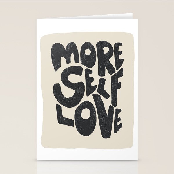 More Self Love | Black Stationery Card Gallery Image 1