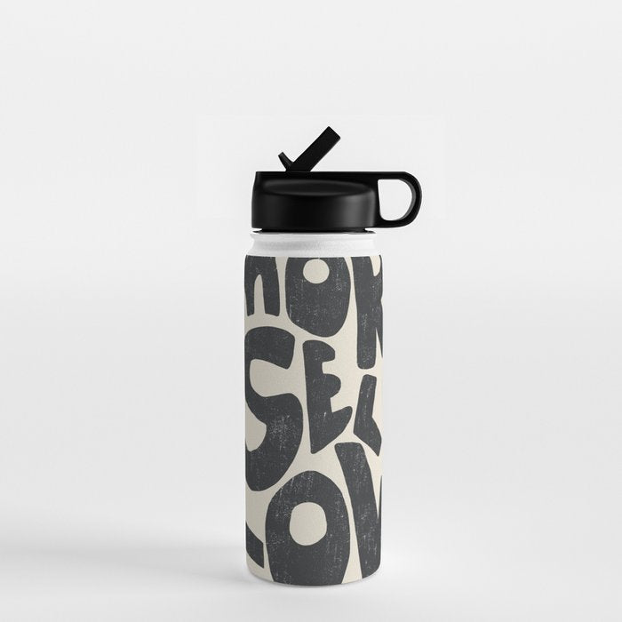 More Self Love | Black Water Bottle Gallery Image 1