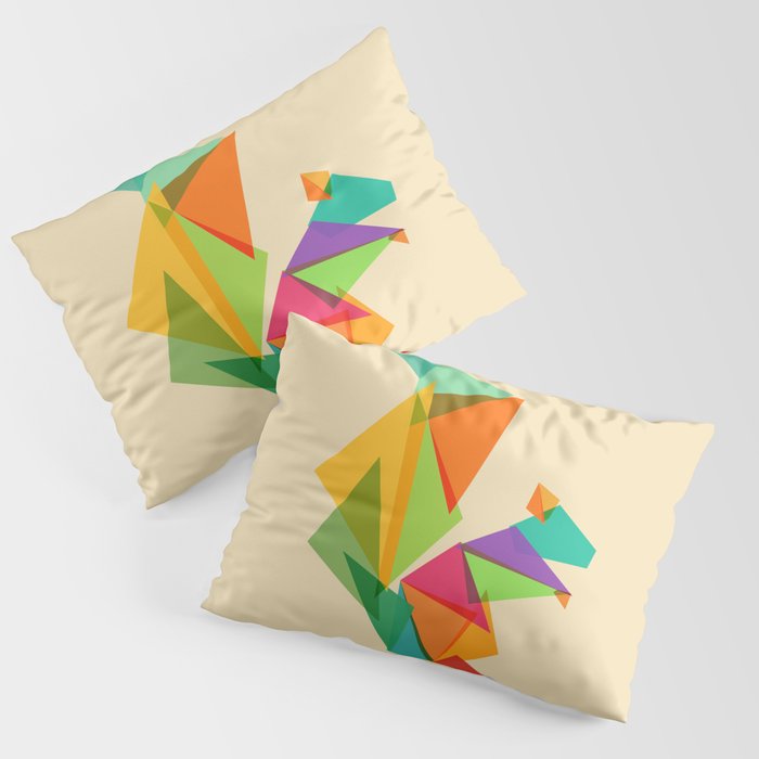 Fractal geometric Squirrel Pillow Sham Gallery Image 1