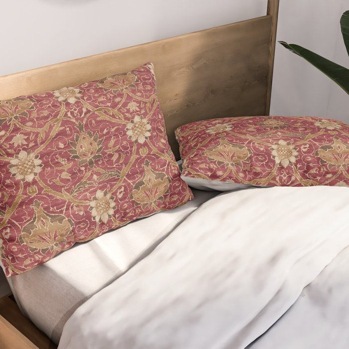 William Morris Vintage Montreal Russet Pillow Sham Gallery Image 2