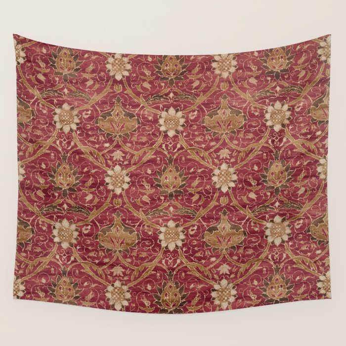 William Morris Vintage Montreal Russet Wall Tapestry Gallery Image 4
