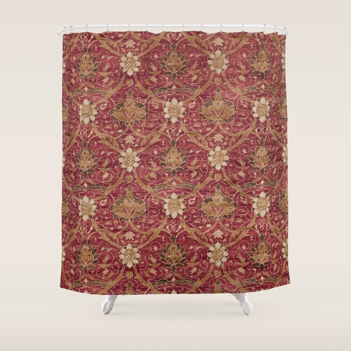 William Morris Vintage Montreal Russet Shower Curtain Gallery Image 1