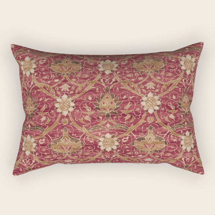 William Morris Vintage Montreal Russet Rectangular Pillow Gallery Image 2