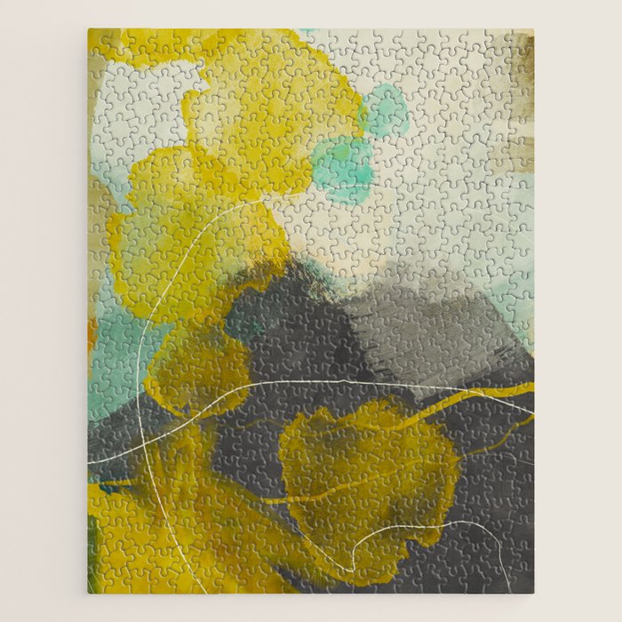 summer landscape triptych 3 abstract art Jigsaw Puzzle Gallery Image 1