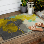 summer landscape triptych 3 abstract art Outdoor Rug Gallery Image 2