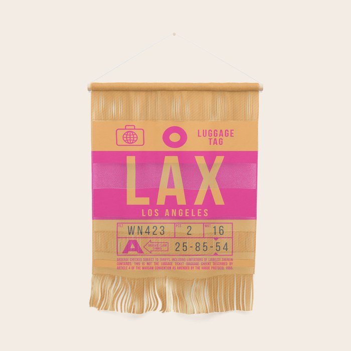 Luggage Tag B - LAX Los Angeles USA Wall Hanging Gallery Image 1