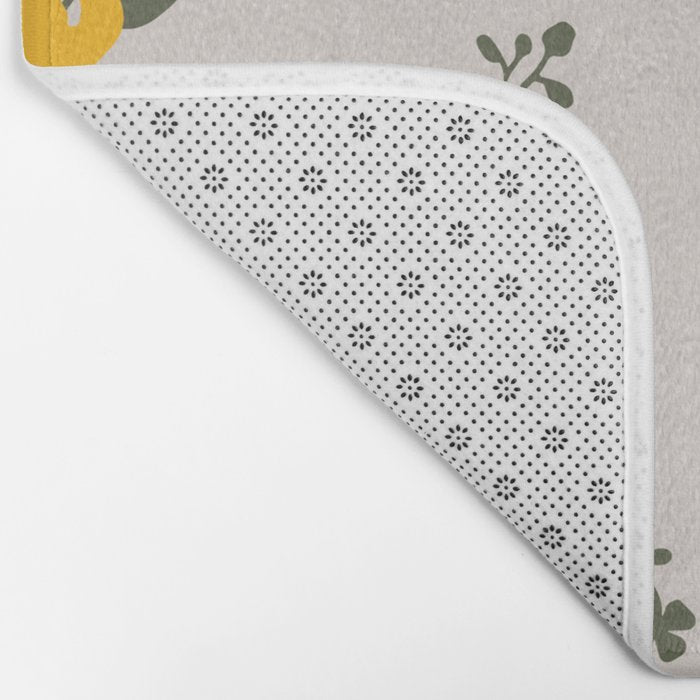 Flower Market Yellow Flowers Bath Mat Gallery Image 2