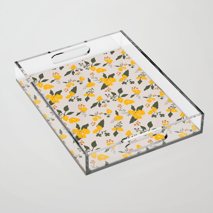 Flower Market Yellow Flowers Acrylic Tray Gallery Image 1