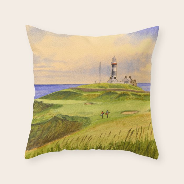 Old Head Golf Course Ireland Hole 4 Throw Pillow Gallery Image 1