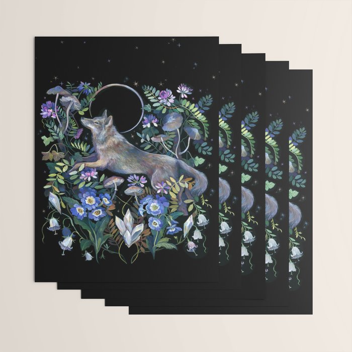 Moon Wolf Wrapping Paper Gallery Image 3