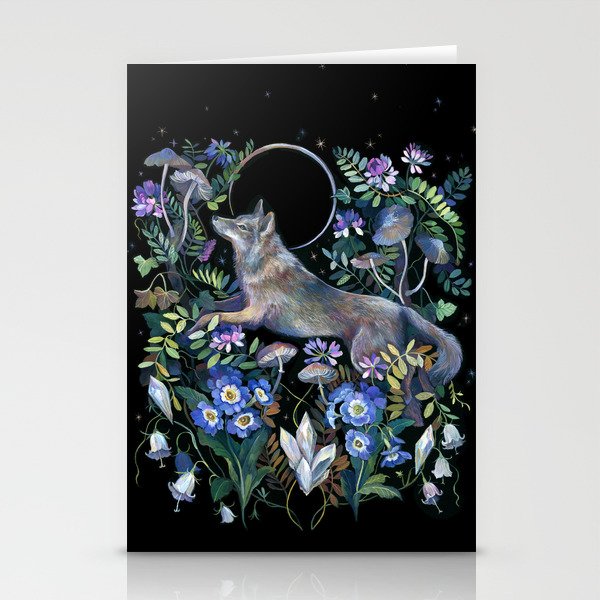 Moon Wolf Stationery Card Gallery Image 2