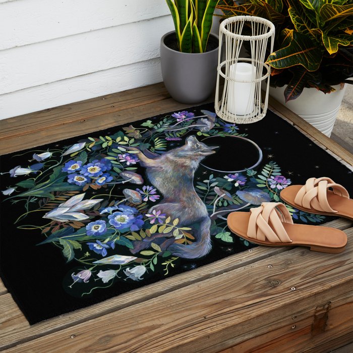 Moon Wolf Outdoor Rug Gallery Image 2