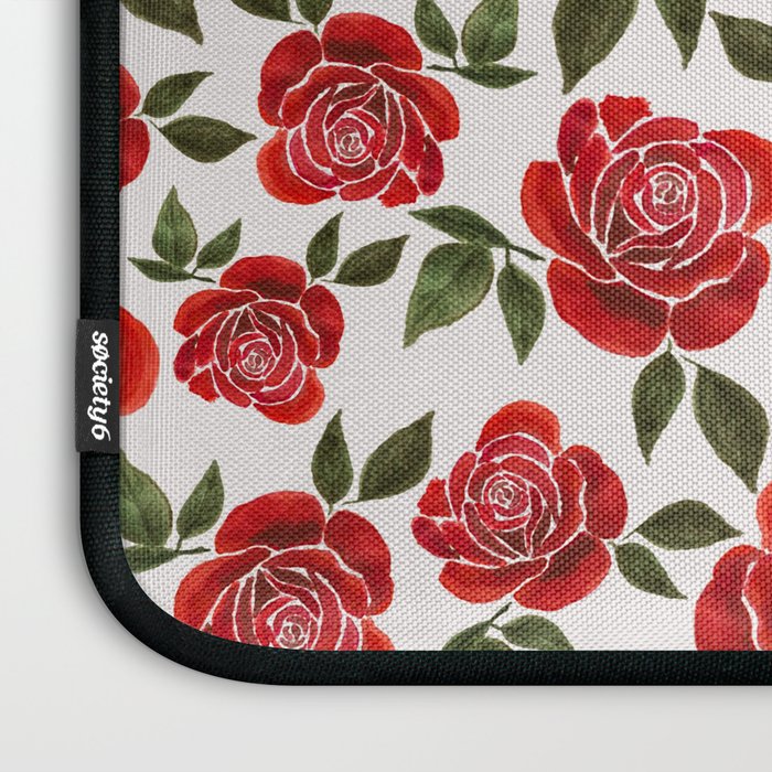 Rose Watercolor Pattern Laptop Sleeve Gallery Image 3