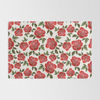 Rose Watercolor Pattern Rug Gallery Image 2