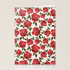 Rose Watercolor Pattern Stationery Card Gallery Image 2