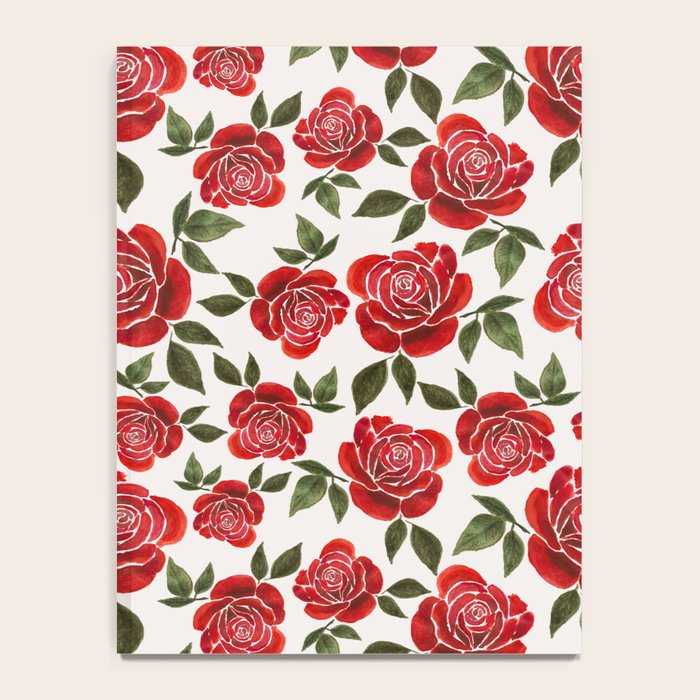 Rose Watercolor Pattern Notebook Gallery Image 4