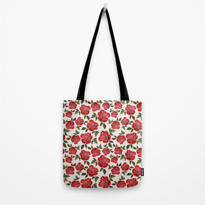 Rose Watercolor Pattern Tote Bag Gallery Image 2