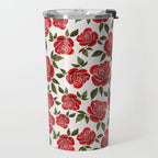 Rose Watercolor Pattern Travel Mug Gallery Image 2