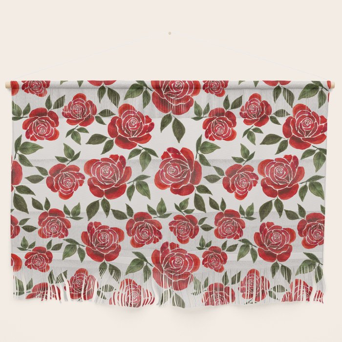Rose Watercolor Pattern Wall Hanging Gallery Image 1