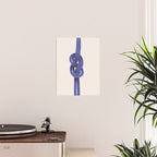 Minimalist Knot Art in Rich Blue Tones Elegant Abstract Illustration Poster Gallery Image 2