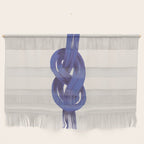 Minimalist Knot Art in Rich Blue Tones Elegant Abstract Illustration Wall Hanging Gallery Image 1