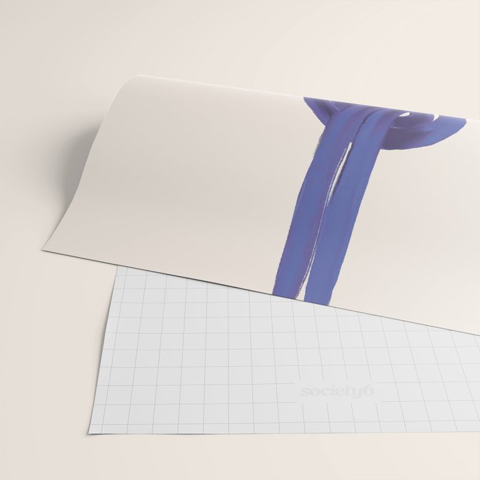 Minimalist Knot Art in Rich Blue Tones Elegant Abstract Illustration Wrapping Paper Gallery Image 2