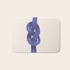 Minimalist Knot Art in Rich Blue Tones Elegant Abstract Illustration Bath Mat Gallery Image 1
