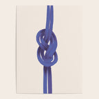 Minimalist Knot Art in Rich Blue Tones Elegant Abstract Illustration Poster Gallery Image 4
