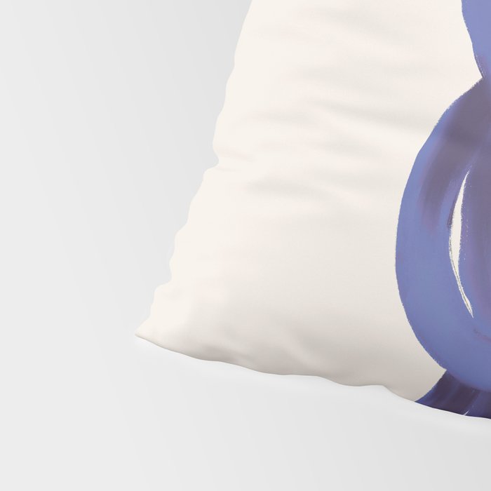 Minimalist Knot Art in Rich Blue Tones Elegant Abstract Illustration Pillow Sham Gallery Image 4