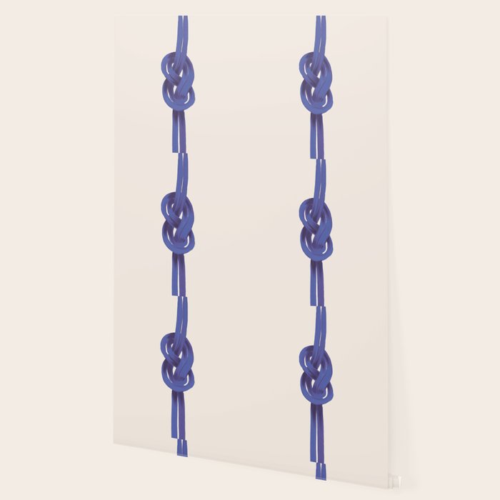 Minimalist Knot Art in Rich Blue Tones Elegant Abstract Illustration Wallpaper Gallery Image 2