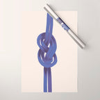 Minimalist Knot Art in Rich Blue Tones Elegant Abstract Illustration Wrapping Paper Gallery Image 1