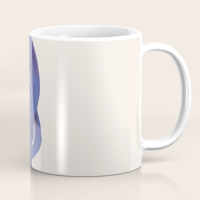Minimalist Knot Art in Rich Blue Tones Elegant Abstract Illustration Coffee Mug Gallery Image 1