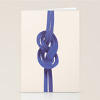 Minimalist Knot Art in Rich Blue Tones Elegant Abstract Illustration Stationery Card Gallery Image 2